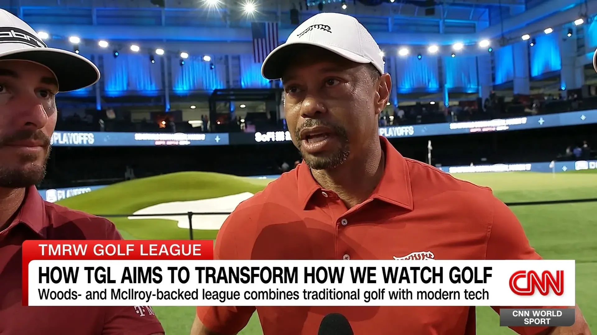 مقابلة مع لاعبي جولف في دوري TGL، حيث يتحدث تايجر وودز عن دمج التكنولوجيا مع أسلوب اللعب التقليدي.