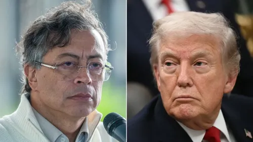 اجتماع بين الرئيس الكولومبي غوستافو بيترو والرئيس الأمريكي دونالد ترامب، يعكس التوترات السياسية بين البلدين.