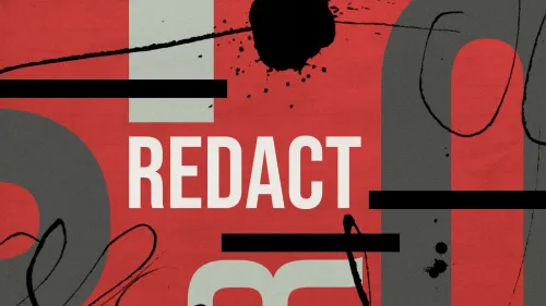 نص مكتوب على خلفية حمراء، يتضمن كلمة "REDAC" مع خطوط سوداء متقاطعة، مما يرمز إلى مفهوم التنقيح في الوثائق.