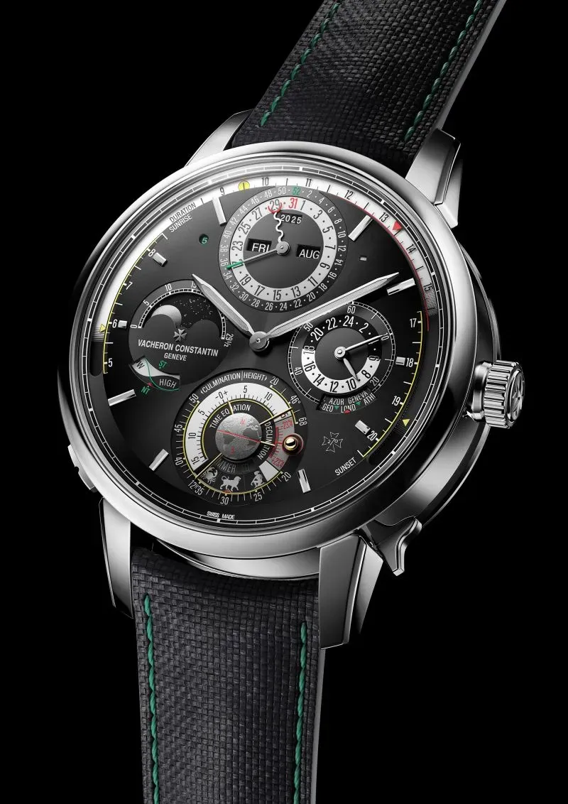 ساعة ڤاشرون كونستانتين سولاريا 41، تحتفل ب270 عامًا من الابتكار، تتميز بتعقيدها الفريد و41 وظيفة دقيقة، مع تصميم أنيق وعصري.