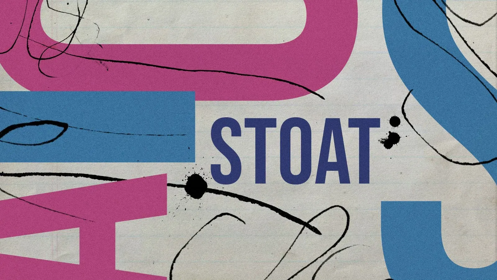 تصميم جرافيكي يحمل كلمة "ستوات" بألوان زاهية، مع خطوط عشوائية، يعكس روح الألعاب الأولمبية الشتوية 2026.